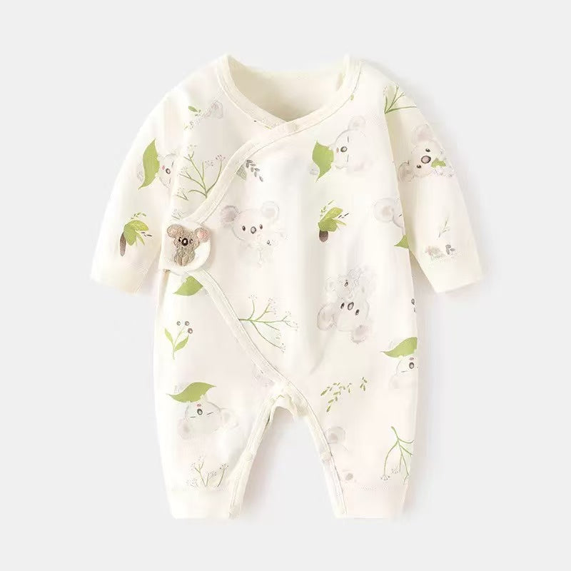 100% Organic Cotton Koala Print Baby Romper
