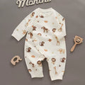 100% Organic Cotton Safari Print Baby Romper