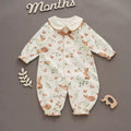 100% Organic Cotton Watercolour Bunny Print Baby Romper