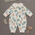 100% Organic Cotton Watercolour Pink Bunny Print Baby Romper