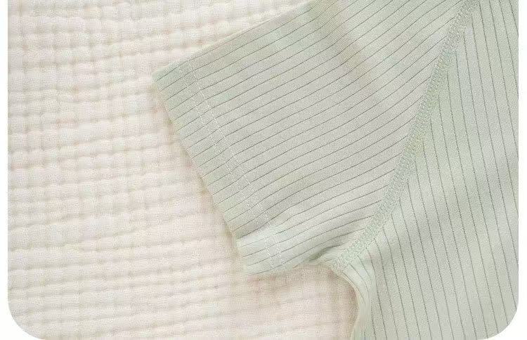 Bamboo & Organic Cotton Blend Ribbed Sage Green Short Baby Romper