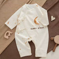 100% Organic Cotton Moon Star Print Baby Romper