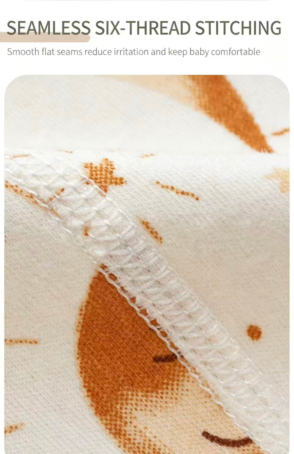 100% Organic Cotton Moon Star Print Baby Romper