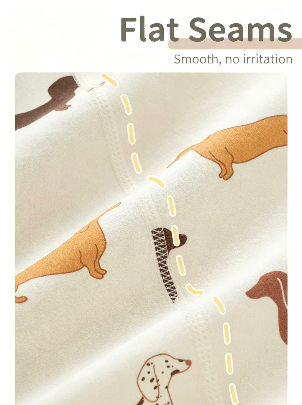 100% Organic Cotton Dachshund Print Baby Romper