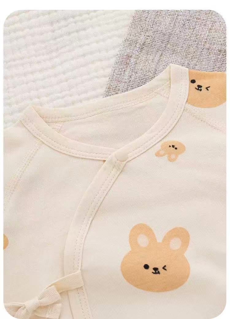 100% Organic Cotton Bunny Print Baby Romper