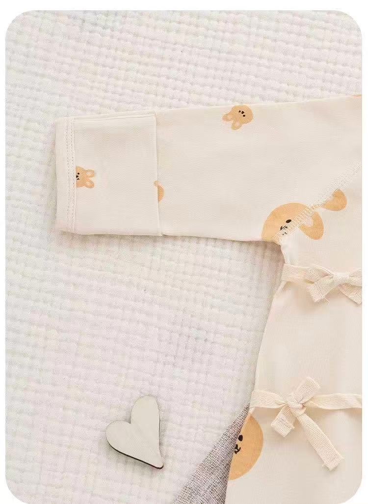 100% Organic Cotton Bunny Print Baby Romper