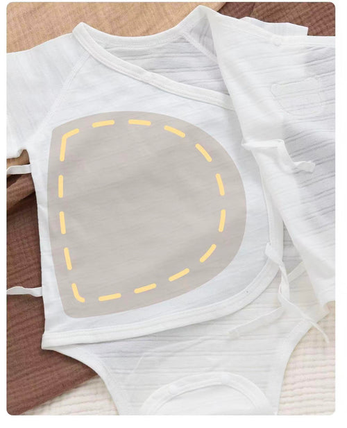 100% Organic Cotton Bear Patch Short Sleeve Baby Onesie