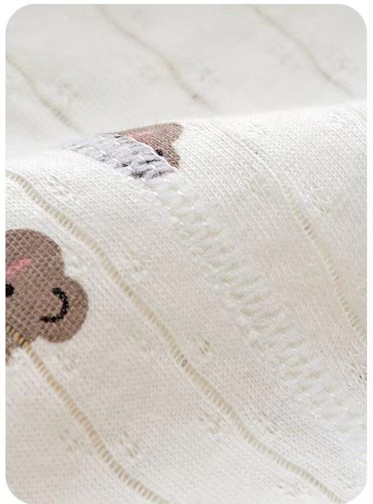 100% Organic Cotton Sleeveless Allover Bear Print Baby Onesie