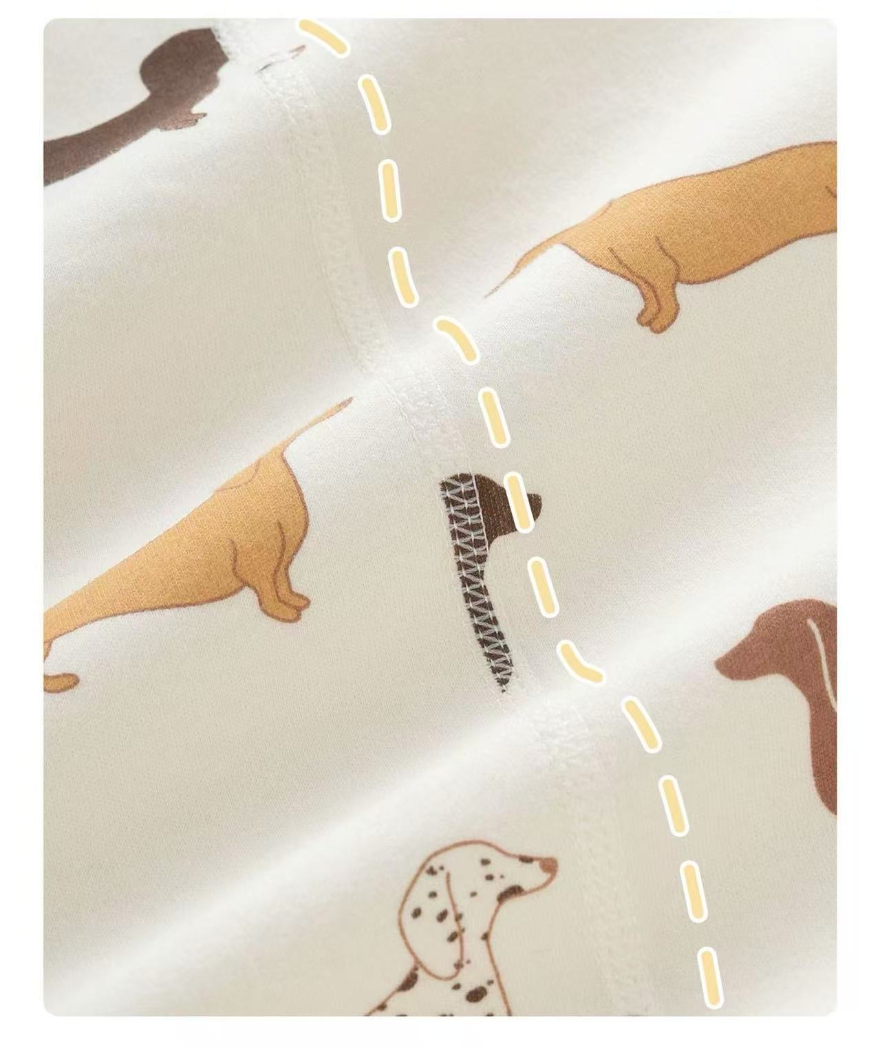 100% Organic Cotton Long Sleeve Dachshund Print Baby Two Piece Set