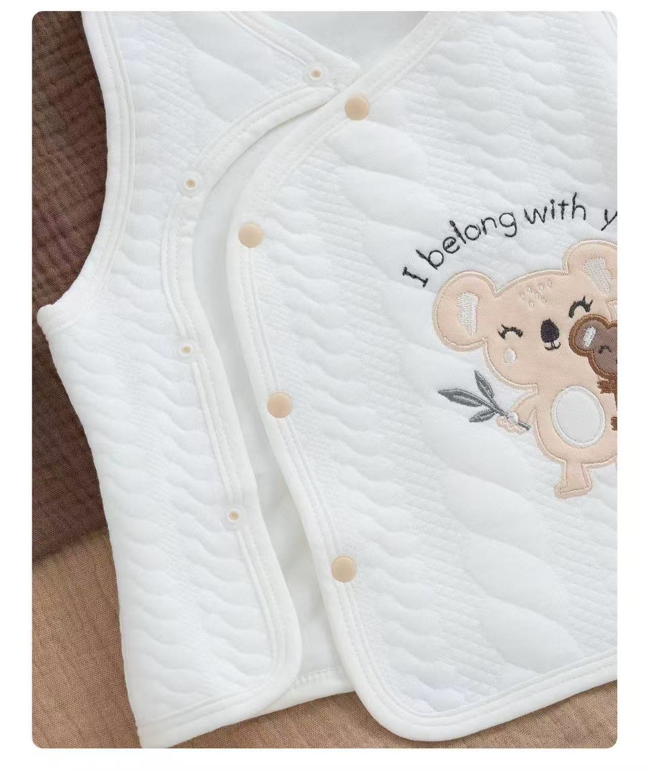 100% Organic Cotton Koala Print Baby Vest