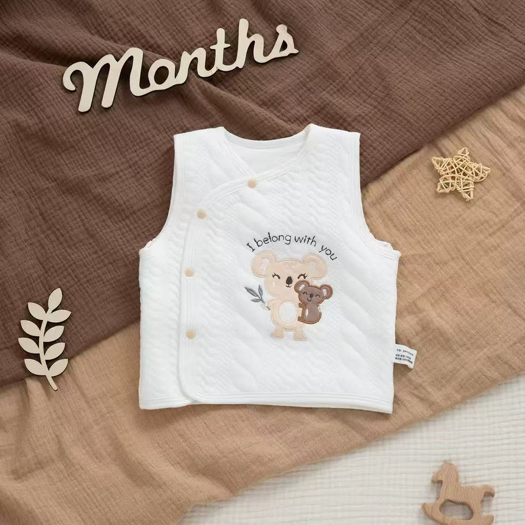 100% Organic Cotton Koala Print Baby Vest