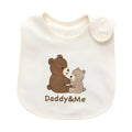 100% Organic Cotton Daddy & Me Bear Print Baby Bib