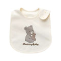 100%  Organic Cotton Mummy & Me Bear Print Baby Bib