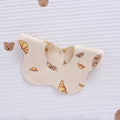 100% Organic Cotton Croissant Print Baby Bib
