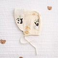 100% Organic Cotton Muslin Panda Bamboo Baby Bonnet