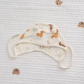 100% Organic Cotton Dachshund Print Pom Pom Baby Bonnet
