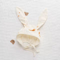 100% Organic Cotton Moon Star Print Ear Baby Bonnet