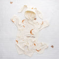 100% Organic Cotton Moon Star Print Romper 3Pcs Set