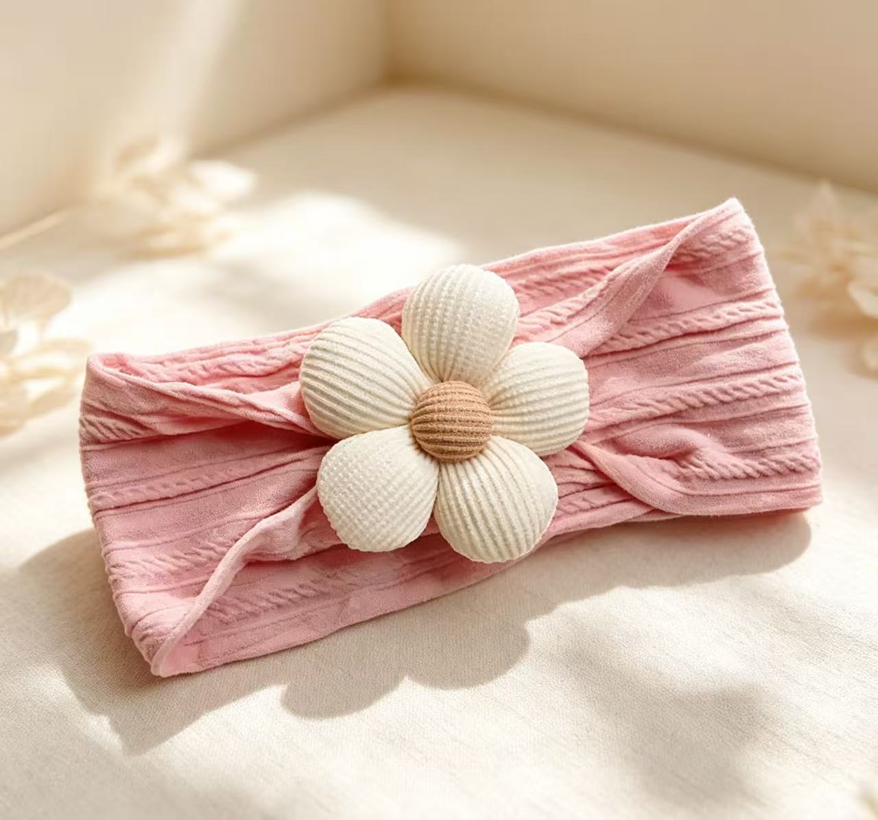 100% Organic Cotton 3D Flower Baby Headband