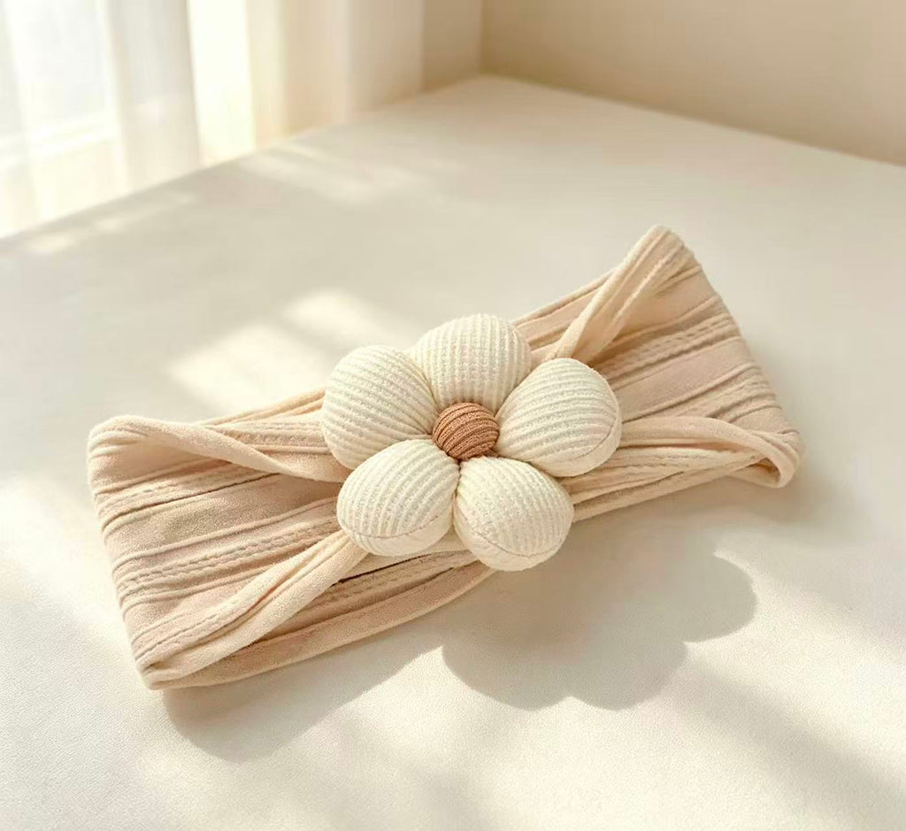 100% Organic Cotton 3D Flower Baby Headband