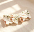 Organic Cotton & Bamboo Rabbit Print Bow Baby Headband