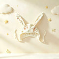 100% Organic Cotton Woodland Bunny Print Ear Baby Bonnet